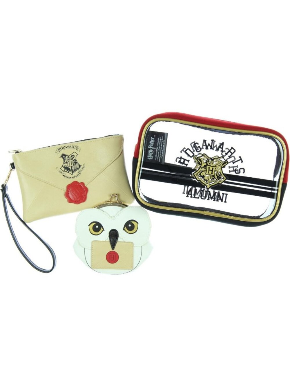 Hogwarts Alumni Gift Set: Makeup Case, Zip Wallet & Coin Purse - Perfect for